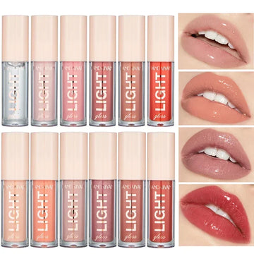 Gloss à Lèvres Perlé Miroir - Couleurs Étincelantes, Hydratation Longue Durée, Waterproof,Parfait pour toutes les occasions, ce cosmétique de haute qualité gardera vos lèvres belles et éclatantes toute la journée.